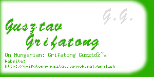 gusztav grifatong business card